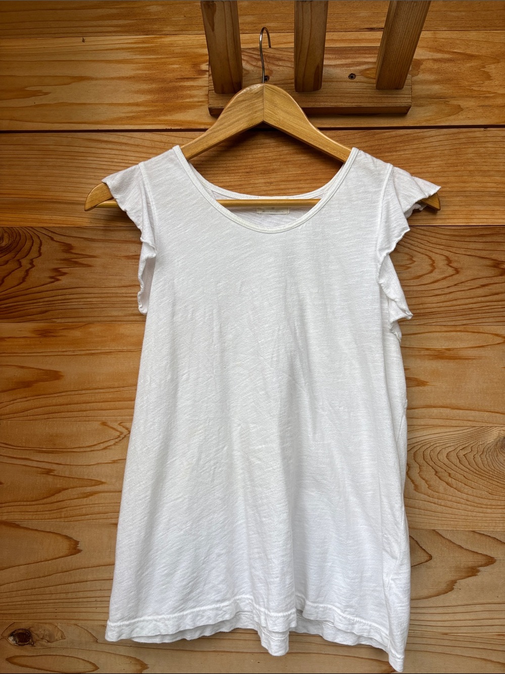 Anthropologie T.la Flutter Sleeve Racerback White XS